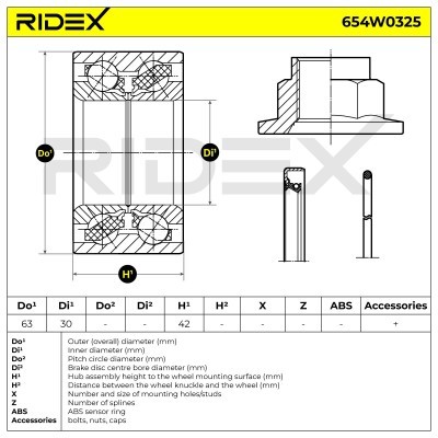 Wheel Bearing RIDEX 654W0325 654W0325 - photo 7