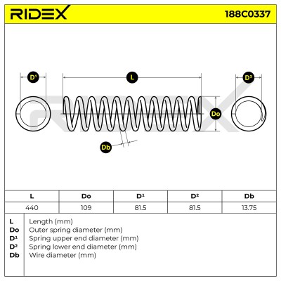 Suspension Spring RIDEX 188C0337 188C0337 - photo 5
