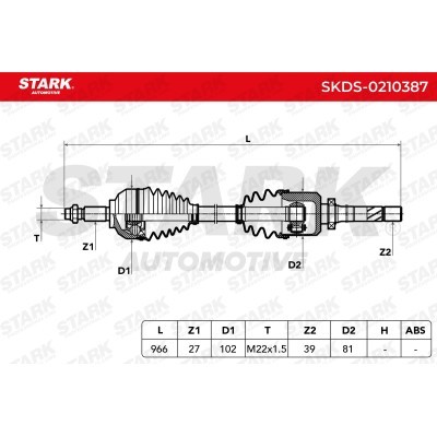 Drive Shaft Stark SKDS-0210387 SKDS-0210387 - photo 7