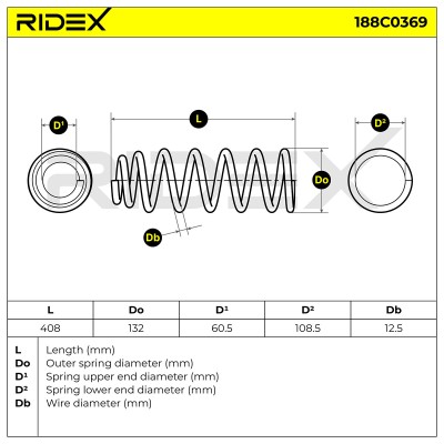 Suspension Spring RIDEX 188C0369 188C0369 - photo 5