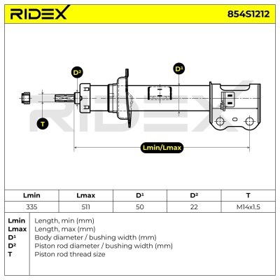 Shock Absorber RIDEX 854S1212 854S1212 - photo 7
