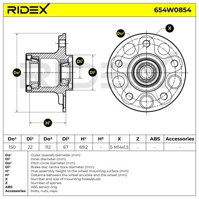 Wheel Bearing RIDEX 654W0854 654W0854 - photo 6