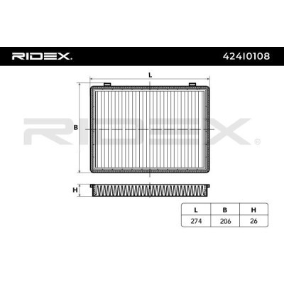 Cabin Air Filter RIDEX 424I0108 424I0108 - photo 5