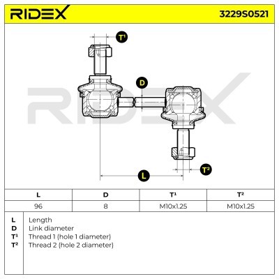 Stabilizer Link RIDEX 3229S0521 3229S0521 - photo 5