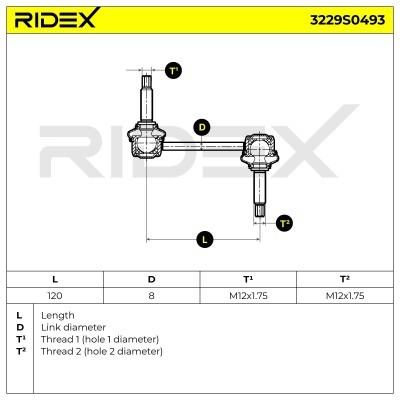 Stabilizer Link RIDEX 3229S0493 3229S0493 - photo 6