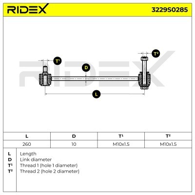 Stabilizer Link RIDEX 3229S0285 3229S0285 - photo 11