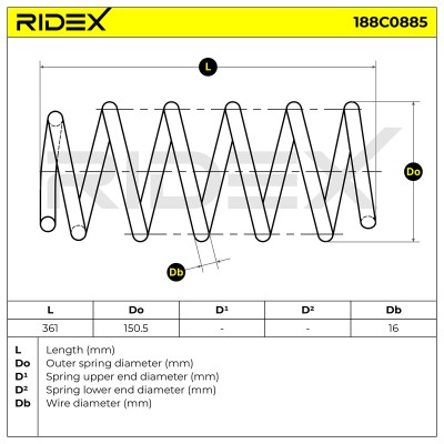 Suspension Spring RIDEX 188C0885 188C0885 - photo 4