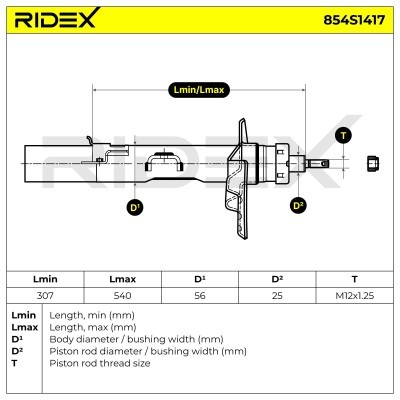 Shock Absorber RIDEX 854S1417 854S1417 - photo 5