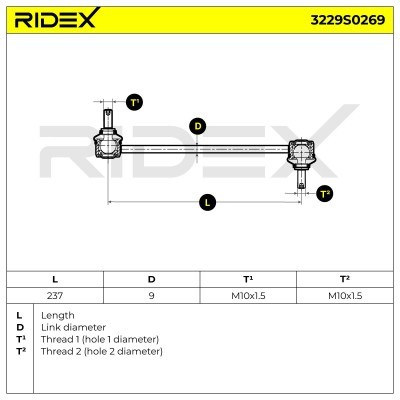 Stabilizer Link RIDEX 3229S0269 3229S0269 - photo 5