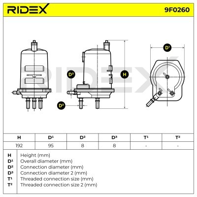 Fuel Filter RIDEX 9F0260 9F0260 - photo 7