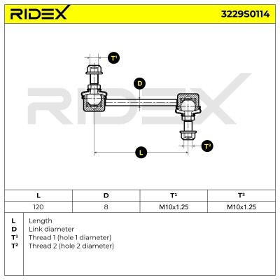 Stabilizer Link RIDEX 3229S0114 3229S0114 - photo 7