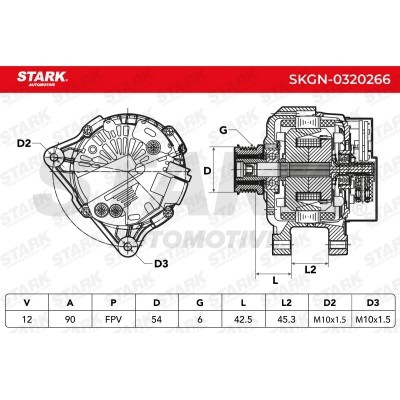 Alternator Stark SKGN-0320266 SKGN-0320266 - photo 6