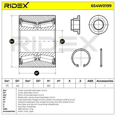 Wheel Bearing RIDEX 654W0199 654W0199 - photo 6