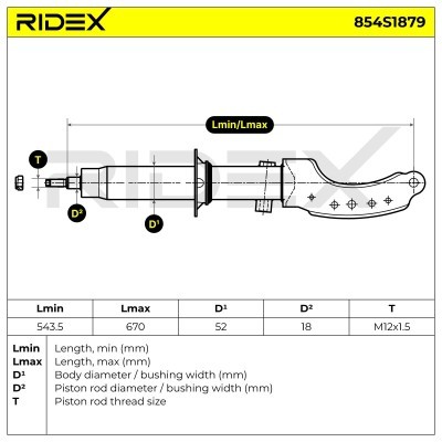 Shock Absorber RIDEX 854S1879 854S1879 - photo 7