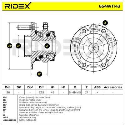 Wheel Bearing RIDEX 654W1143 654W1143 - photo 7