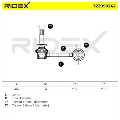 Stabilizer Link RIDEX 3229S0242 3229S0242 - photo 5
