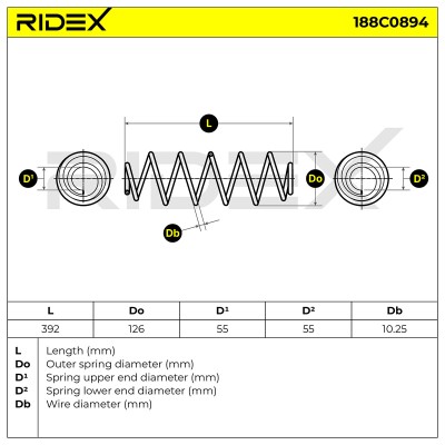 Suspension Spring RIDEX 188C0894 188C0894 - photo 7