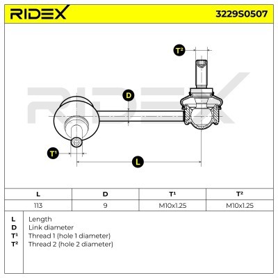 Stabilizer Link RIDEX 3229S0507 3229S0507 - photo 5
