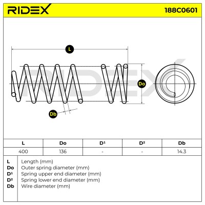 Suspension Spring RIDEX 188C0601 188C0601 - photo 5