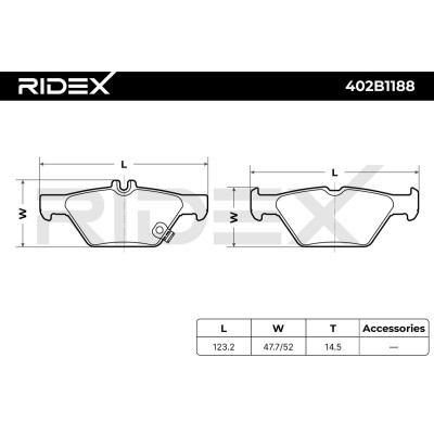 Brake Pads Set RIDEX 402B1188 402B1188 - photo 6