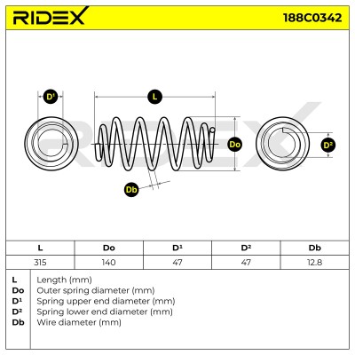 Suspension Spring RIDEX 188C0342 188C0342 - photo 5