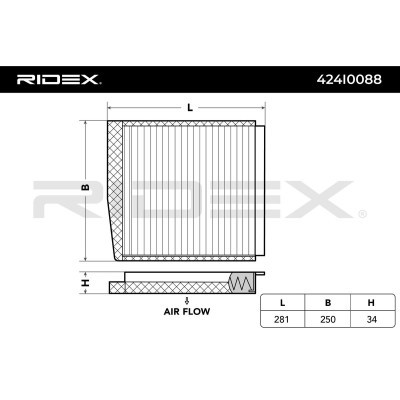 Cabin Air Filter RIDEX 424I0088 424I0088 - photo 3