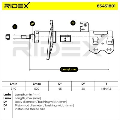 Shock Absorber RIDEX 854S1801 854S1801 - photo 6
