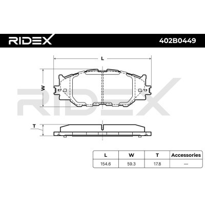 Brake Pads Set RIDEX 402B0449 402B0449 - photo 4