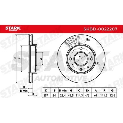 Brake Disc Stark SKBD-0022207 SKBD-0022207 - photo 5