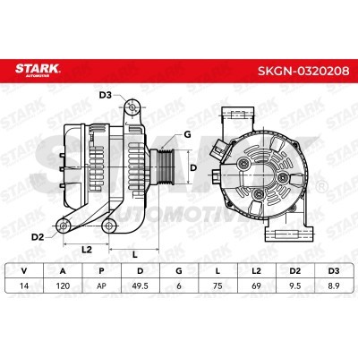 Alternator Stark SKGN-0320208 SKGN-0320208 - photo 6