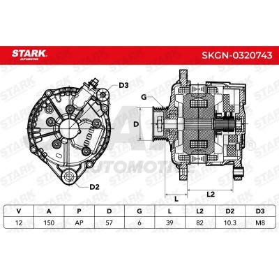 Alternator Stark SKGN-0320743 SKGN-0320743 - photo 5