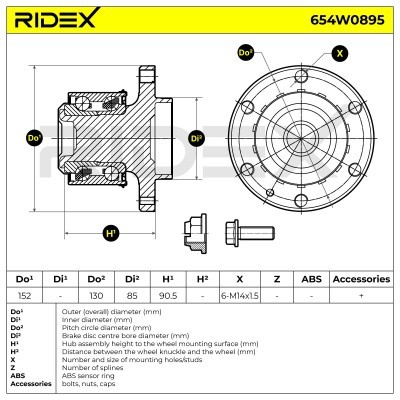 Wheel Bearing RIDEX 654W0895 654W0895 - photo 5