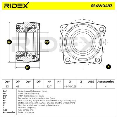 Wheel Bearing RIDEX 654W0493 654W0493 - photo 5