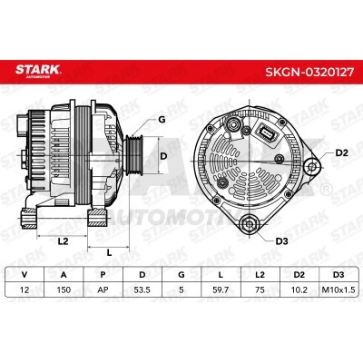 Alternator Stark SKGN-0320127 SKGN-0320127 - photo 5