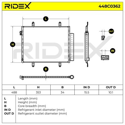 A/C condenser 448C0362 - photo 5