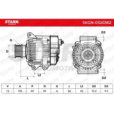 Alternator Stark SKGN-0320362 SKGN-0320362 - photo 7