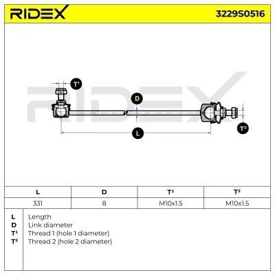 Stabilizer Link RIDEX 3229S0516 3229S0516 - photo 6