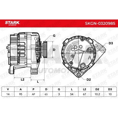 Alternator Stark SKGN-0320985 SKGN-0320985 - photo 5