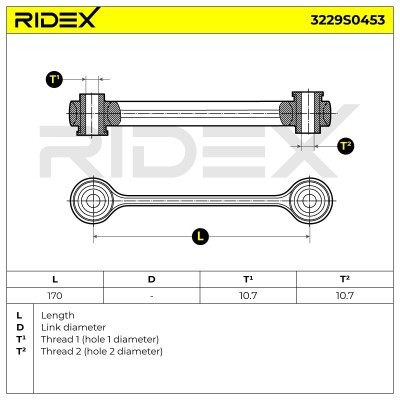 Stabilizer Link RIDEX 3229S0453 3229S0453 - photo 2