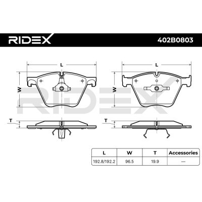 Brake Pads Set RIDEX 402B0803 402B0803 - photo 5