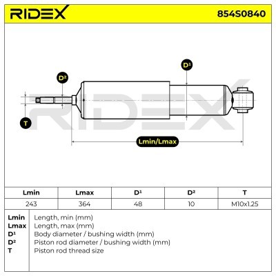 Shock Absorber RIDEX 854S0840 854S0840 - photo 10
