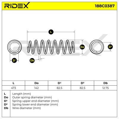 Suspension Spring RIDEX 188C0387 188C0387 - photo 5