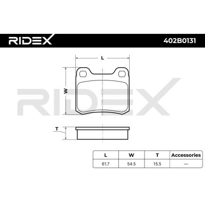 Brake Pads Set RIDEX 402B0131 402B0131 - photo 9