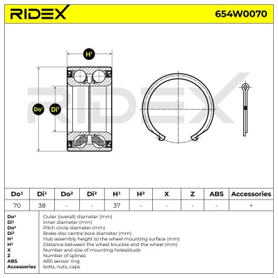 Wheel Bearing RIDEX 654W0070 654W0070 - photo 4
