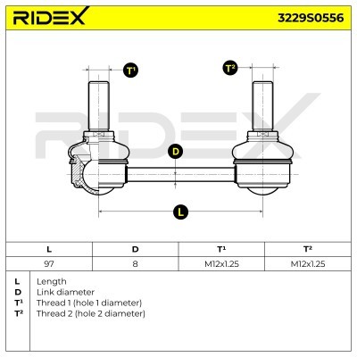 Stabilizer Link RIDEX 3229S0556 3229S0556 - photo 5