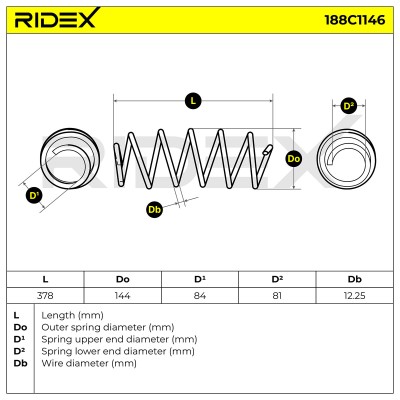 Suspension Spring RIDEX 188C1146 188C1146 - photo 5