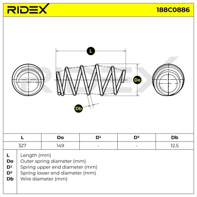 Suspension Spring RIDEX 188C0886 188C0886 - photo 4