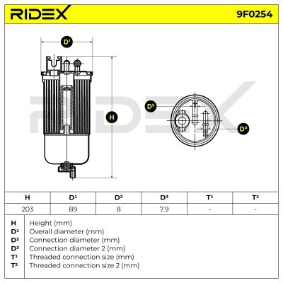 Fuel Filter RIDEX 9F0254 9F0254 - photo 7
