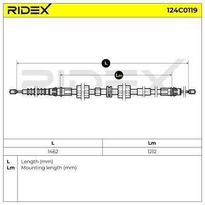 Cable Pull, Parking Brake RIDEX 124C0119 124C0119 - photo 6