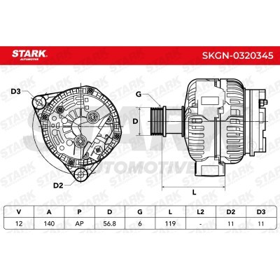 Alternator Stark SKGN-0320345 SKGN-0320345 - photo 7